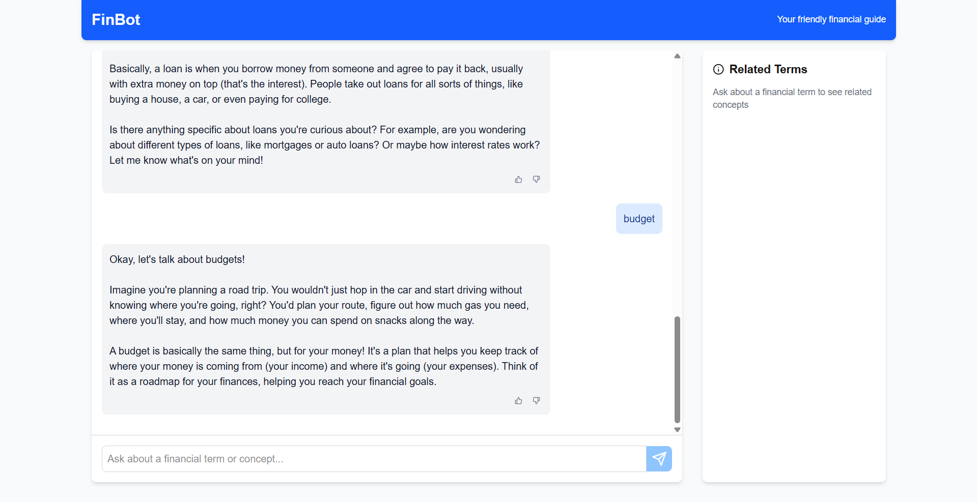 FinBot - Financial Guidance Tool